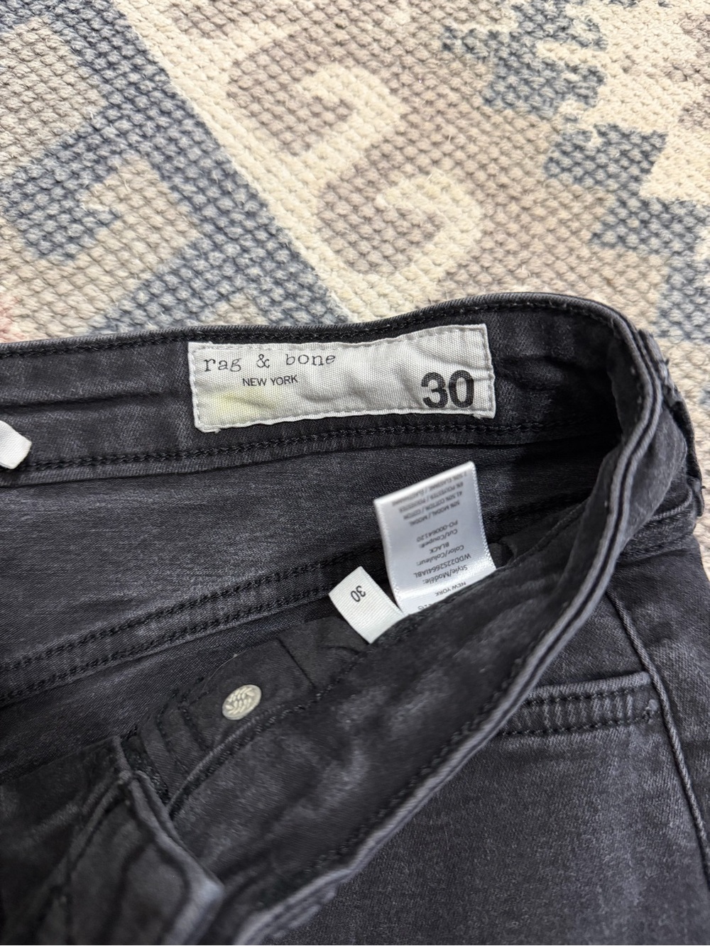 Nina High-Rise Black Women's Skinny Jeans Rag & Bone - Picture 5 of 13